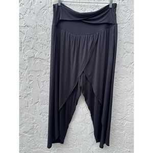 Athleta Wrap Front Harem Yoga Pants Women 1X Modal Spandex Draped Soft Lounge